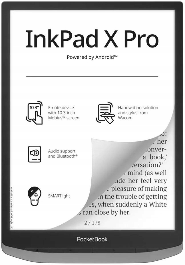 Čítačka PocketBook InkPad X Pro (1040) 32GB 10,3" strieborná